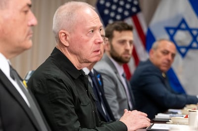 Israeli Defence Minister Yoav Gallant was in Washington on Tuesday. AP