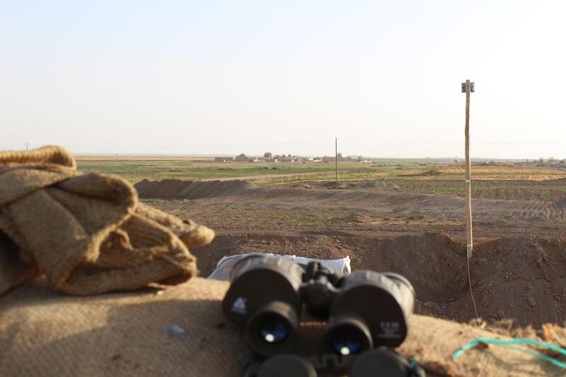 An abandoned village in front of the Kurdish defences, often used by ISIL to stage attacks on the position.