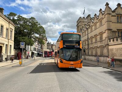 One of Oxford's bus gates. Matthew Davies / The National