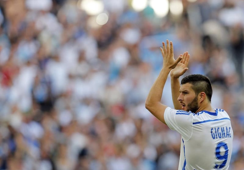 A more svelte version of the striker Andre-Pierre Gignac has thrived, hitting 10 goals in 10 matches in Ligue 1 this season. Jean-Paul Pelissier / Reuters