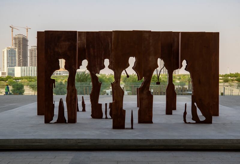 'Front Liners', a tribute to key workers of the UAE in Dubai Science Park. 