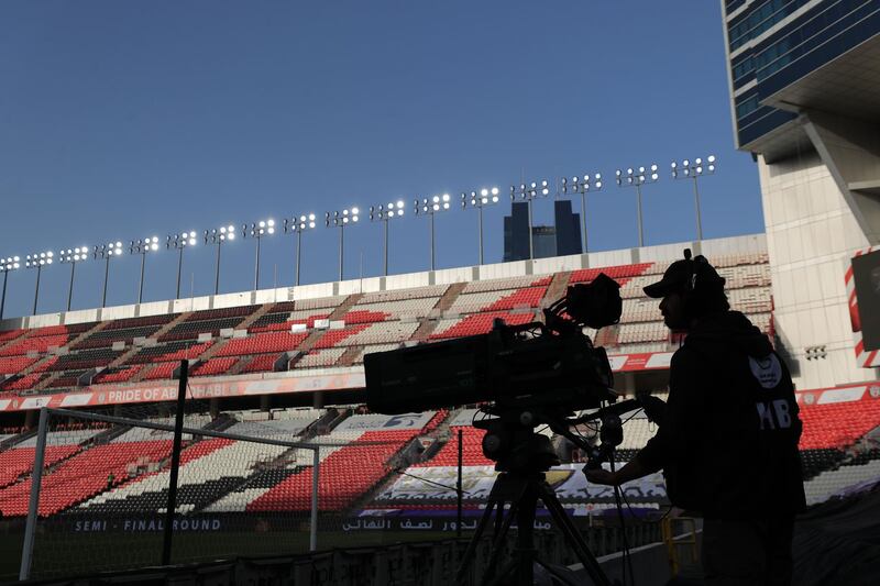 Abu Dhabi, United Arab Emirates - Reporter: John McAuley: The game between Sharjah and Al Ain in the PresidentÕs Cup semi-final is played behind closed doors as the UAE FA ruled that matches had to be played without fans as a precautionary measure because of the coronavirus. Tuesday, March 10th, 2020. Mohamed bin Zayed Stadium, Abu Dhabi. Chris Whiteoak / The National