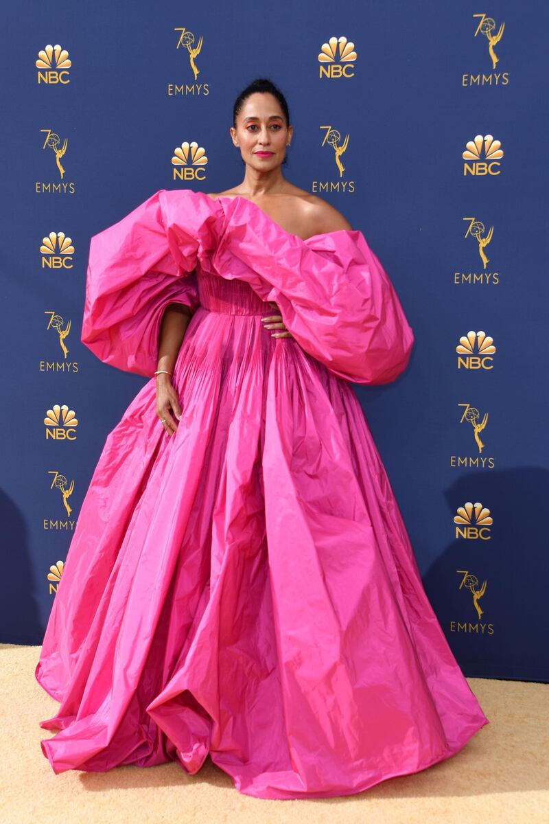 Tracee Ellis Ross wears Valentino to the 2018 Primetime Emmy Awards. EPA
