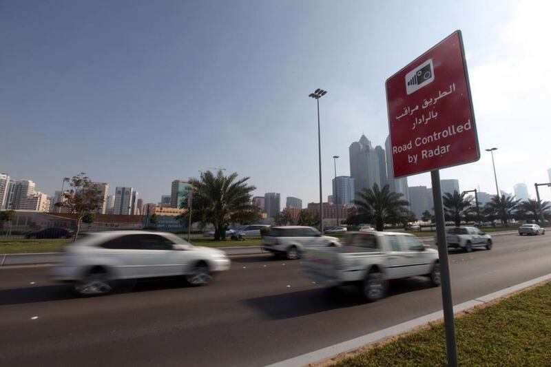 Abu Dhabi has launched initiatives to raise awareness among the community on the dangers of speeding, and aims to have no road deaths by 2030. Sammy Dallal / The National