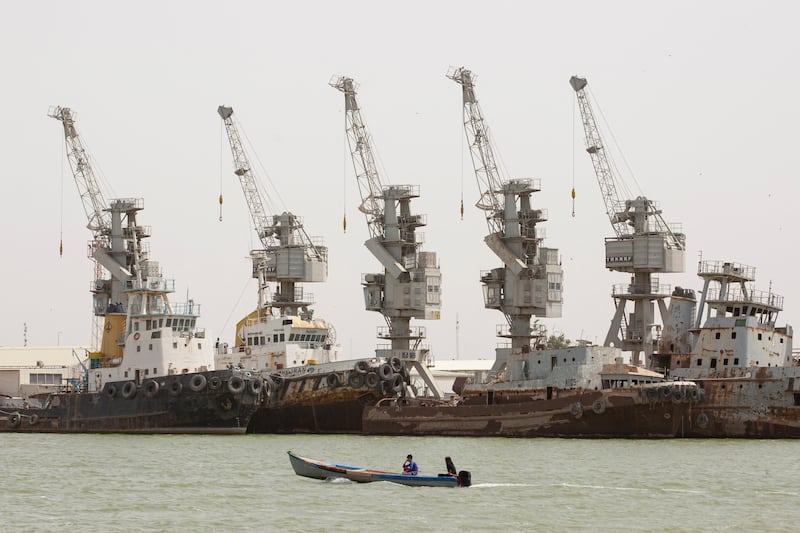 A view of the port of Basra, also known as Al Maqal port, about 550 kilometres south of Baghdad.