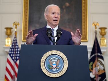 President Joe Biden says Hamas has received the terms of an Israeli ceasefire deal. AP