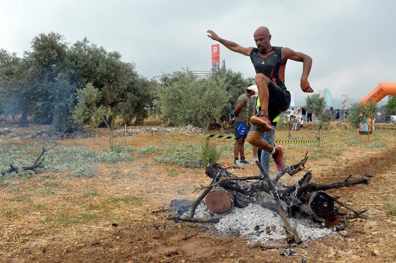 A participant takes part in the annual of Hannibal race Lebanon 2019 in Zen village, district of Batroun north Beirut, Lebanon. More than eight hundred Lebanese and foreign Participants took part in an eight km obstacle race. Courses are uniquely designed to test mental and emotional fitness. EPA