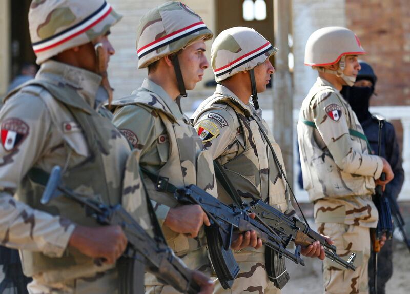 Military forces are seen in North Sinai, Egypt, December 1, 2017. Picture taken December 1, 2017. REUTERS/Mohamed Abd El Ghany