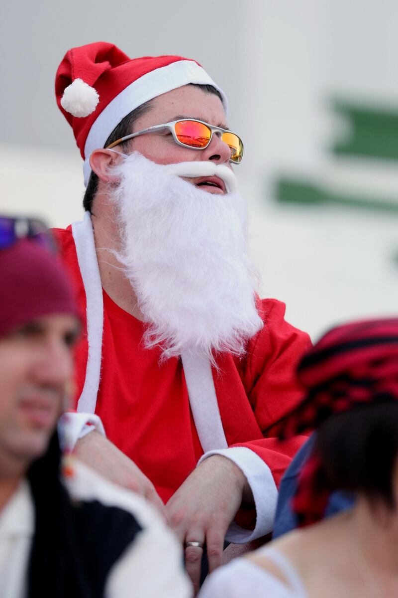 Dubai, United Arab Emirates - December 1st, 2017: Fans at the 2nd Day of Dubai Rugby 7's. Friday, December 1st, 2017 at The Sevens, Dubai. Chris Whiteoak / The National