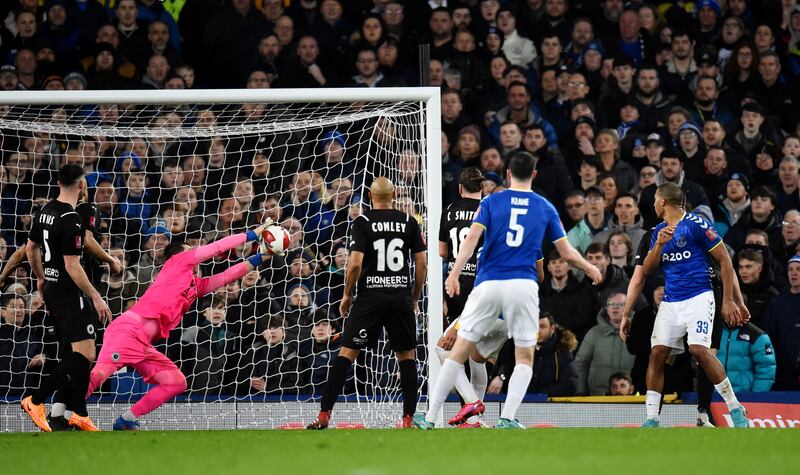 Salomon Rondon scores Everton's second goal. Reuters