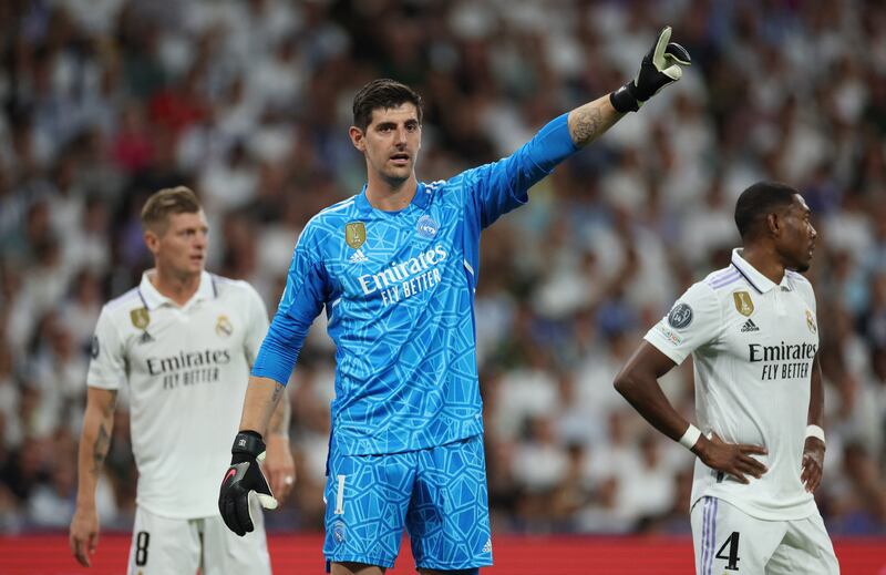 REAL MADRID RATINGS: Thibaut Courtois - 8. Produced three vital saves but was powerless to stop De Bruyne's stunning strike. A top performance from a top goalkeeper. Reuters