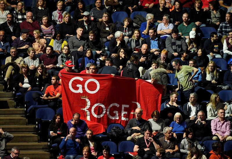Roger Federer fans at London's O2 Arena. Reuters