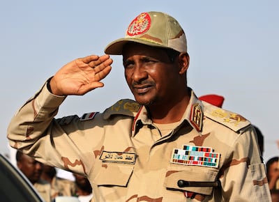 Gen Mohamed Dagalo, commander of Sudan's Rapid Support Forces. AP