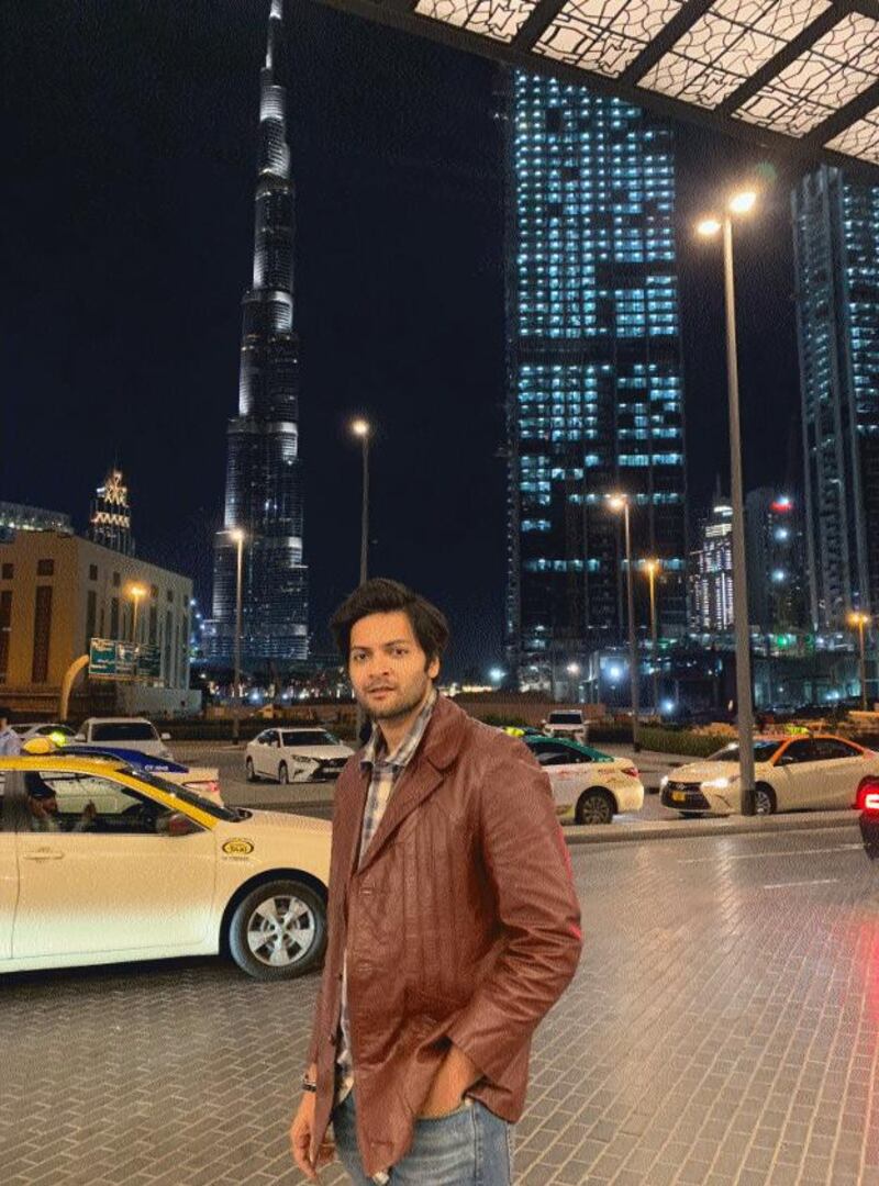 Bollywood star Ali Fazal at the Taj Dubai hotel on February 6. Twitter / Ali Fazal