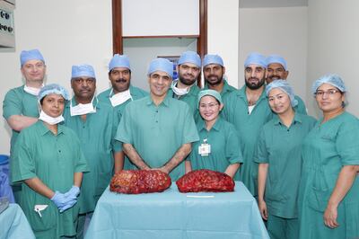 Dubai Hospital’s head of Urology Department, Dr Faibruz Bagheri, broke a Guinness World Record during a surgery when he removed the world’s largest kidney. Photo courtesy Dubai Hospital