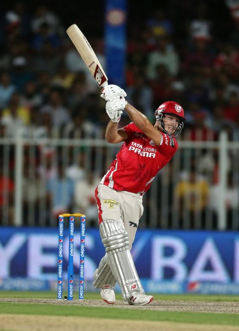 Having played second fiddle to Glenn Maxwell, David Miller came to the party on his own for Punjab against Bangalore. Pawan Singh / The National 