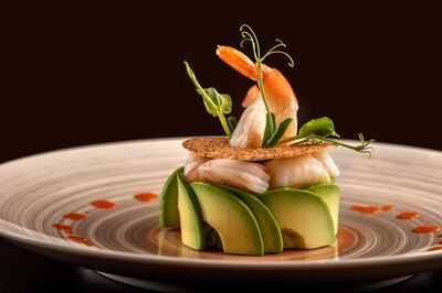 Prawn and avocado salad at La Sirene. Photo: Avani Palm View Dubai Hotel & Suites