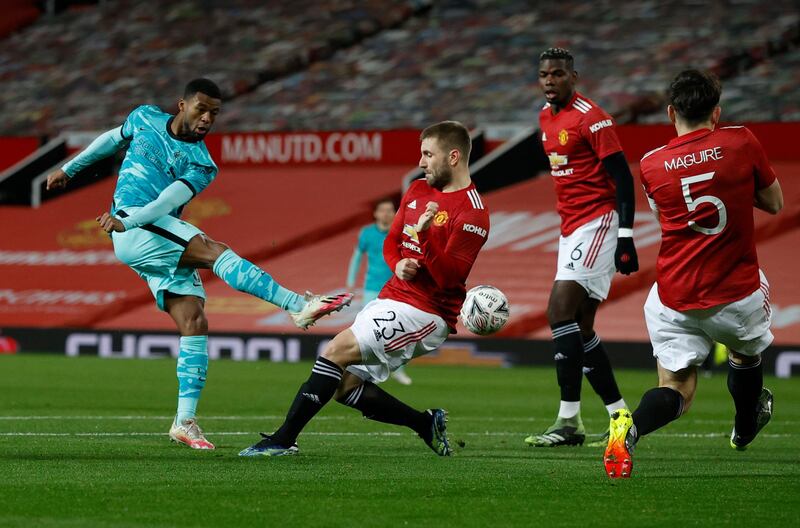 Luke Shaw, 8 - Will be disappointed with Salah’s goal but he made superb overlapping runs down the left and was involved in United’s attacks. Enjoying a fine season. AP