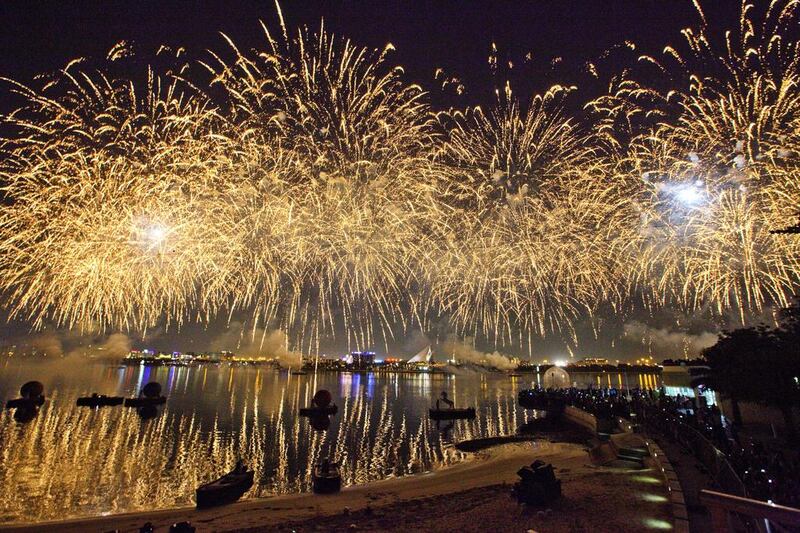 A huge fireworks show kicked off last year's Dubai Shopping Festival. This year promises to be just as spectacular. Jaime Puebla / The National