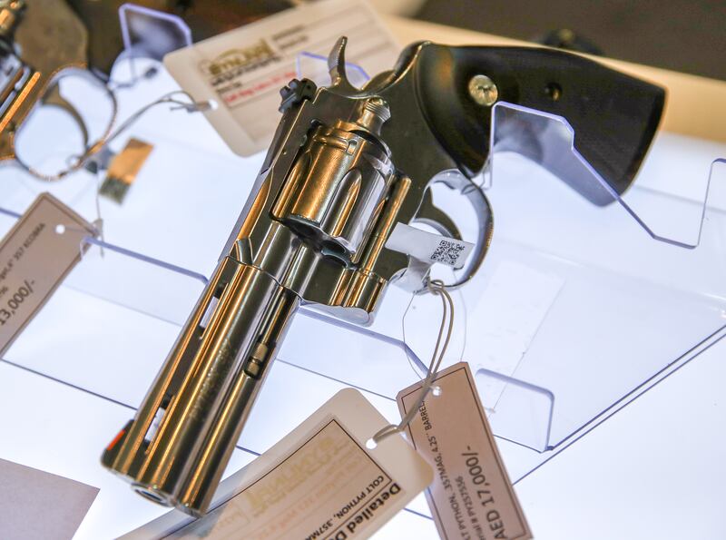 Colt Python revolver.  Victor Besa / The National