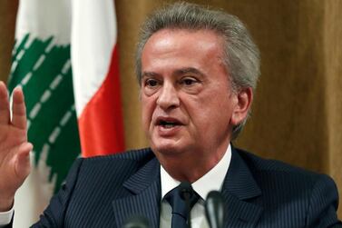 Riad Salameh, the governor of Lebanon's central bank, said the bank has taken measures to protect deposits. AP