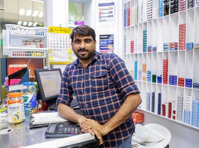 Abu Dhabi, U.A.E., January 31, 2018.   VAT - one month later. Talking to shop keepers, etc. about the impact of VAT one month on.    Haris Kalingalmoidu- India, Bagala (store), shop owner.
Victor Besa / The National
National
REPORTER: Anna Zacharias