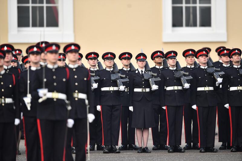 According to forces.net, 169 officer cadets from the UK and 25 cadets from 19 other countries took part in the parade. AFP