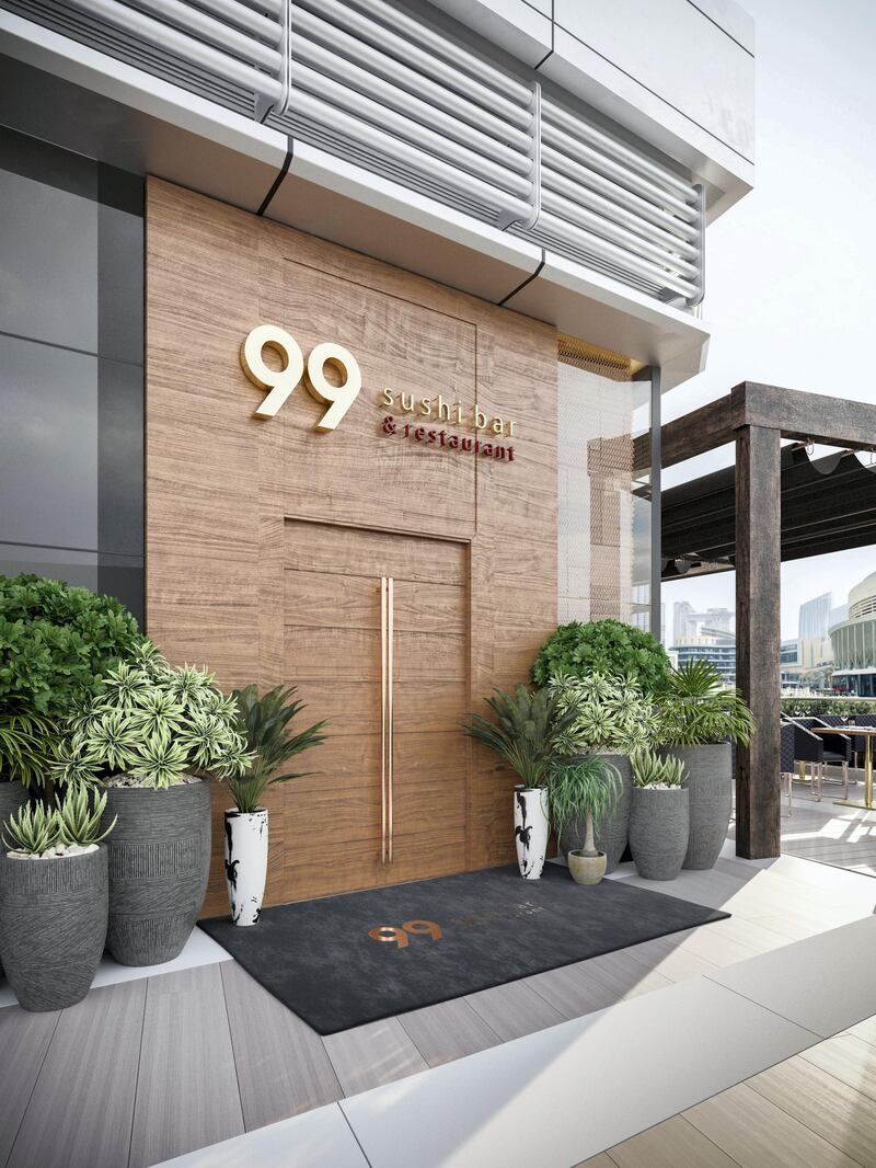 The new 99 Sushi restaurant has opened its doors in Downtown Dubai. Credit: Courtesy 99 Sushi 
