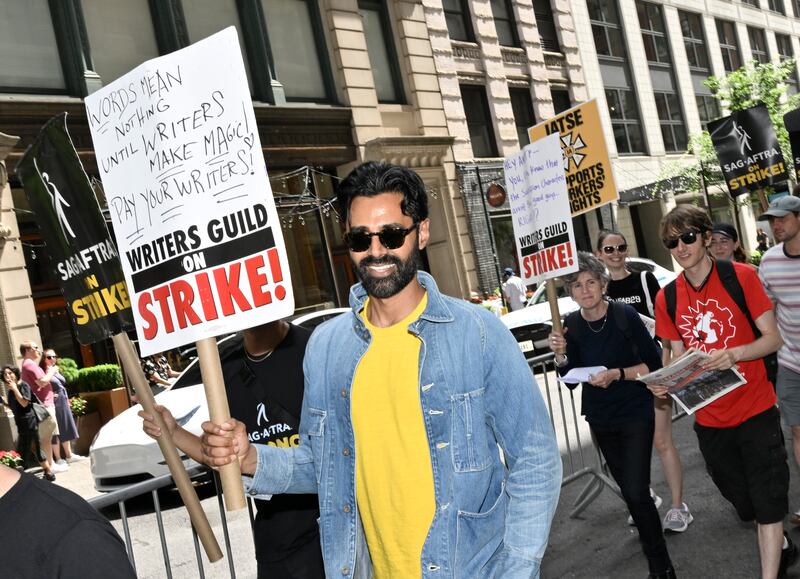 Hasan Minhaj outside Netflix in New York. AP