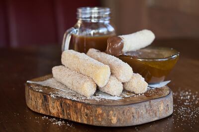 Churros with salted butter caramel & Nutella at Publique