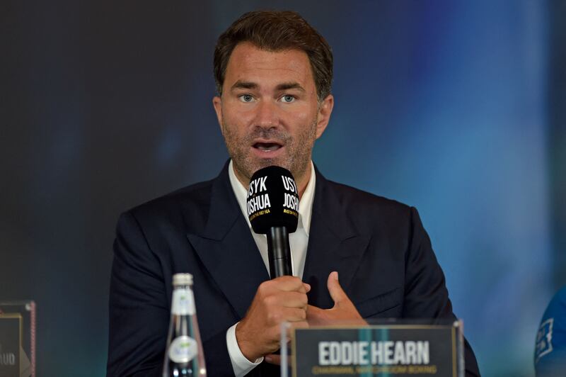 Chairman of Matchroom Sport Eddie Hearn. AFP