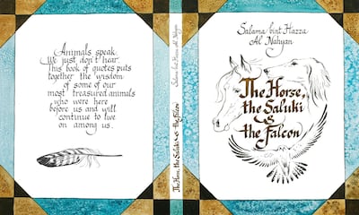 The cover of Sheikha Salama Bint Hazza's 'The Horse, the Saluki and the Falcon'
