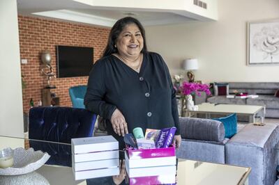 DUBAI, UNITED ARAB EMIRATES. 01 SEPTEMBER 2020. Prachee Wadhawan is MD of Haul In One, a subscription-based business that sends out beauty product boxes to customers each month. (Photo: Antonie Robertson/The National) Journalist: David Dunn. Section: Business.