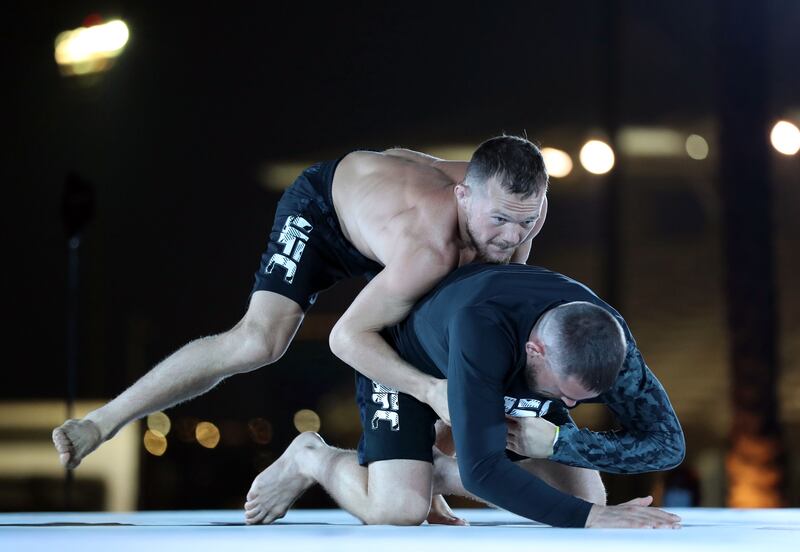 UFC bantamweight Petr Yan trains in an open workout at the W Hotel Yas Island Abu Dhabi before UFC 267 on October 30, 2021 at Etihad Arena. All photos by Chris Whiteoak / The National