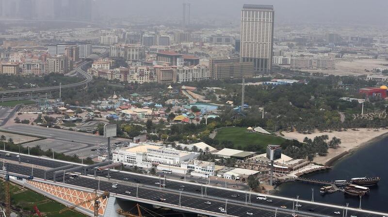 The new tunnel will receive traffic from Al Garhoud bridge, pictured. Pawan Singh / The National