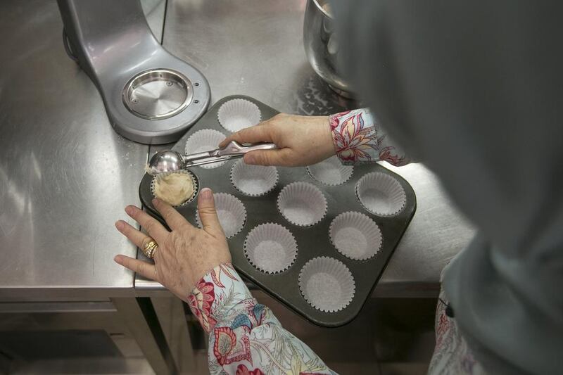 Fill cases about two-thirds full with batter.