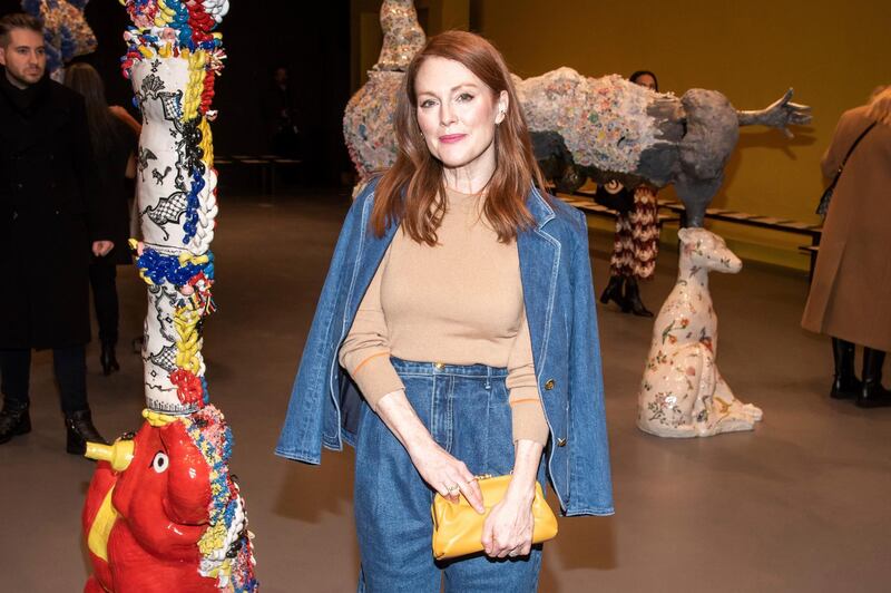 Julianne Moore attends the Tory Burch fashion show during New York Fashion Week on February 9, 2020, in Los Angeles. AP