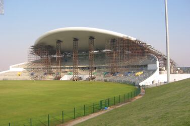 Zayed Cricket Stadium under construction. Photo: Arup