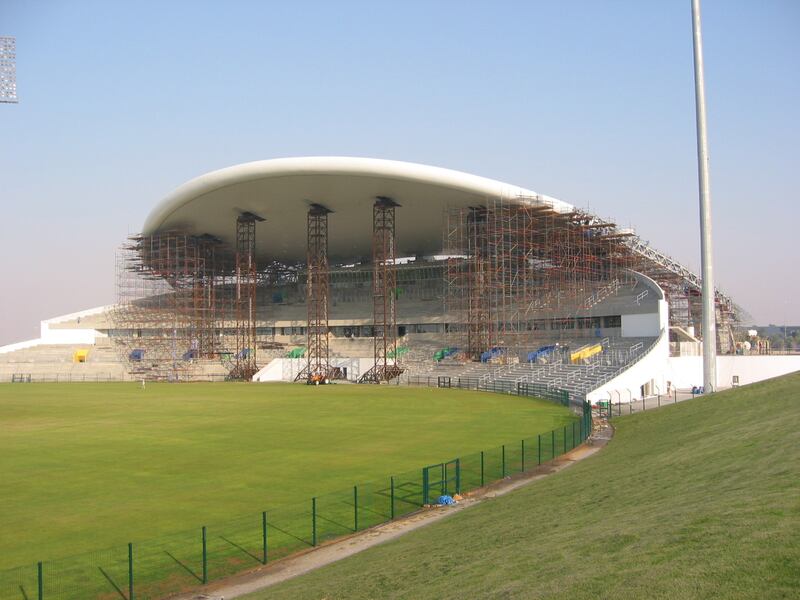 Abu Dhabi began work on a new cricket venue in the UAE at the turn of the century - the Zayed Cricket Stadium. Photo: Arup