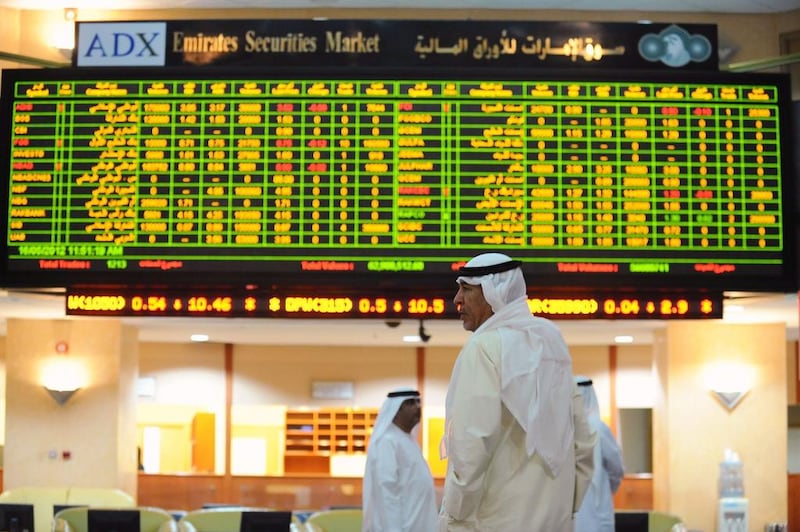 The Abu Dhabi Securities Index was close to breaching the 5000 mark, boosted by higher earnings of traded firms. Ben Job / Reuters