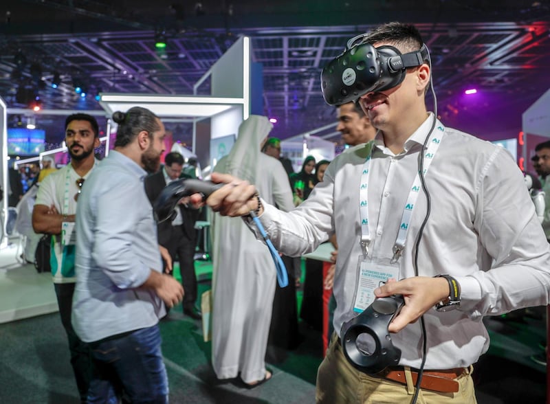 Dubai, April 30, 2019.  Ai Everything show at the Dubai World Trade Centre.
Victor Besa/The National
Section:  NA
Reporter:  P. Ryan and A. Sharma