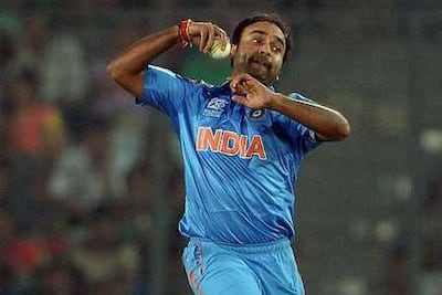 Leg-spinner Amit Mishra was a star performer for India with the ball. AFP