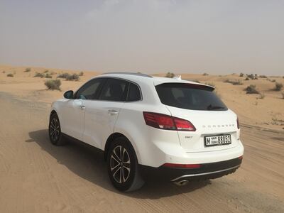 The new Borgward BX7 was put through its paces in the desert. Courtesy Borgward