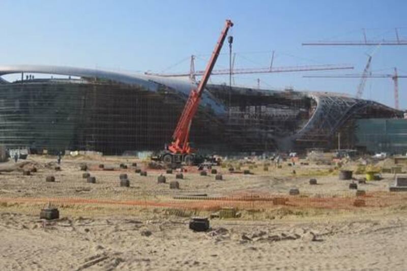provided photos showing the construction of the expansion of Zayed University in Abu Dhabi. 
Courtesy Zayed University 
