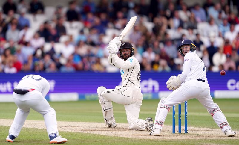 New Zealand's Tom Blundell in action. PA