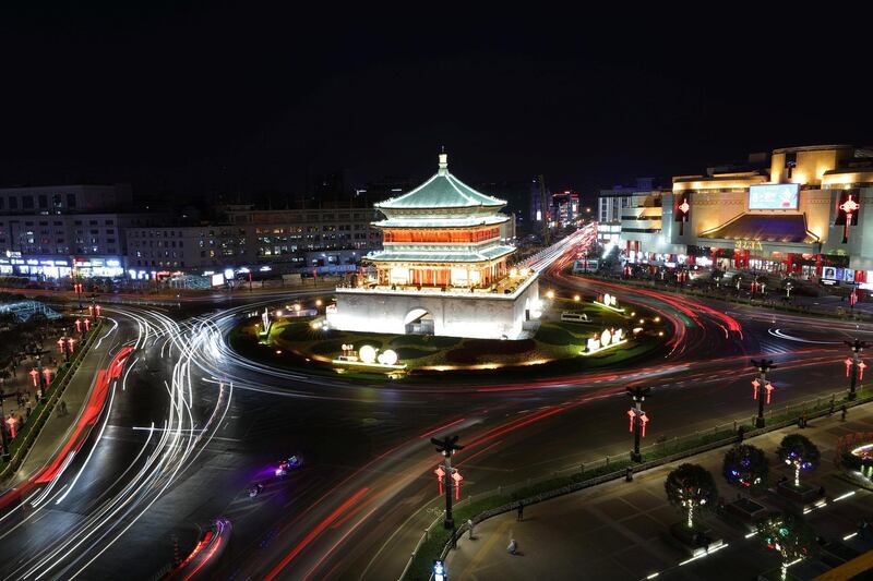 The Bell Tower in Xian, Shaanxi province, China. Reuters