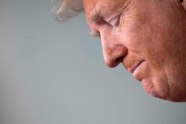 US President Donald Trump speaks during a Coronavirus Task Force press briefing at the White House in Washington on Friday. AFP