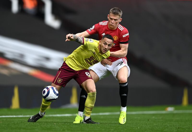 Scott McTominay - 6. His best moment was in the 89th minute when he drove forward and finished a move with Cavani – though the shot was saved. Made an important block in a Burnley counter attack with the score at 1-2. Getty