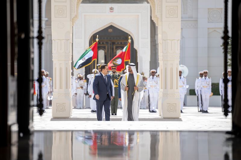 The two leaders discussed long-standing ties between the UAE and Iraq.