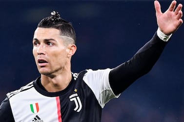 Juventus' Portuguese forward Cristiano Ronaldo reacts during the Italian Serie A football match Napoli vs Juventus on January 26, 2020 at the San Paolo stadium in Naples. / AFP / Alberto PIZZOLI